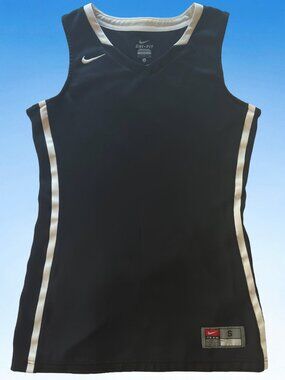 Nike Dri-Fit Basketball Jersey Tank, Black and White, Sz S